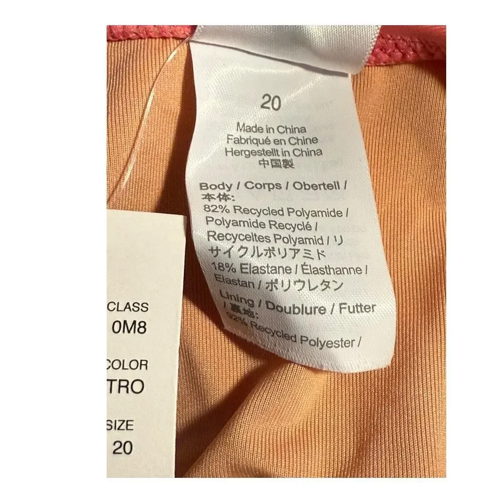 NEW J. Crew Women’s‎ Plus Size 20 Pink Scoopneck One-piece NWT